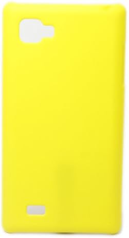 Rubber Smooth Hard Skin Case Cover for LG Optimus 4X HD P880 Yellow + 1 gift