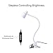 CeSunlight LED Clip Desk Lamp, Headboard Light with Strong Clamp, Bed Reading Light with 3000k-6500K Adjustable Color Temperature Options for Brighter Illumination (Milky White)
