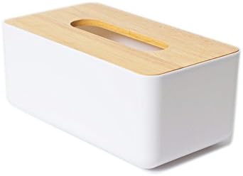 Massjoy Japanese High-End Tissue Box Tray Creative Oak Cover Living Room Car Napkin Box Wooden Lid