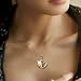 KATGI Fashion Austrian Crystals Heart Shape Pendant Necklace (Medium Yellow)