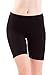 Clothes Effect Ladies Black Mid Thigh Cotton Spandex Active Shorts,Medium,Black