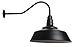 Steel Lighting Co. Redondo Barn Light | Outdoor Wall Mounted | 20 inch Dome | 23 inch Gooseneck | Large Farmhouse Warehouse Light Made in America | Matte Black Exterior/White Interior