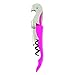 True TrueTap Pink Double Hinged Waiter’s Corkscrew, Stainless Steel Wine Key with Foil Cutter Small