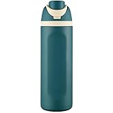 Insulated Stainless Steel Water Bottle with Straw, Peacock Blue & 24 oz, BPA-Free, for Travel, Sports, Outdoors