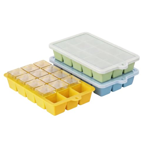Hancelant Silicone Ice Cube Tray with Lid