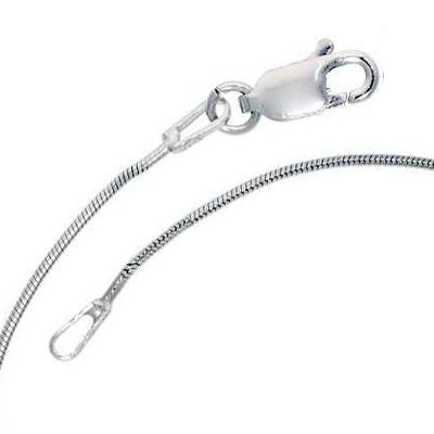 18â€ Snake Chain Necklaces 1mm Silver Plated - Italian Style High Polish
