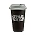 Vandor LLC 99251 Star Wars Double Wall Ceramic Travel Mug with Silicone Lid, 12-Ounce, Black and Gray