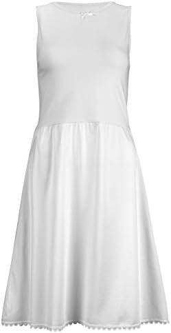 Vandero Sleeveless Full Slip Dress for Women – Cotton/Lycra Top, Nylon Bottom