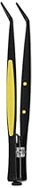 General Tools 70408 Bent Tip Lighted Tweezers