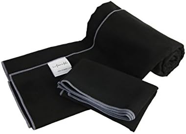 Miss Mila Microfiber 2 Yoga Towels Set - 26" x 72" Mat Length Towel And 15" x 25" Hand Towel - Great For Bikram Yoga, Ashtanga Yoga,Vinyasa Yoga,Lyengar Yoga
