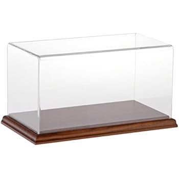 Plymor Clear Acrylic Display Case with Hardwood Base, 10