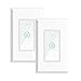meross Smart Wi-Fi Wall Light Switch, Amazon Alexa and Google Assistant Supported, Remote Control, Timing Function, Fit for US/CA, No Hub Needed, White (2 Pack), 2