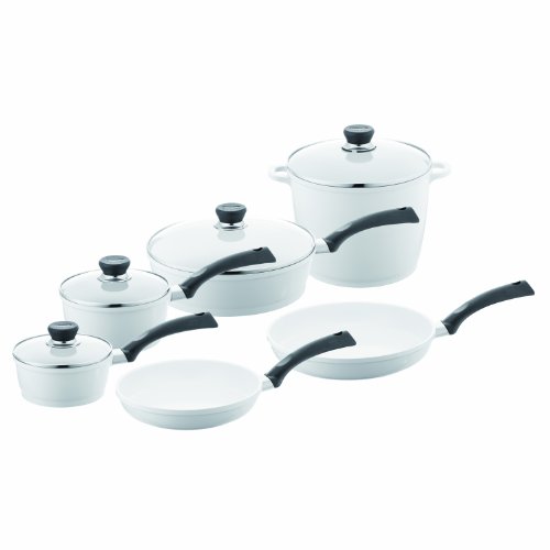 Berndes 697601 SignoCast Pearl Ceramic Coated Cast Aluminum 10-Piece Cookware Set