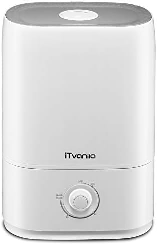 iTvanila Cool Mist Humidifier, 5L Humidifier for Bedroom Home Baby 12-60 Hours, Easy to Clean, 360° Nozzle, Premium Humidifying with Essential Oil Tray(C3)