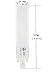 Bonlux 2-Pack 6W LED GX23 PL Lamp GX23d 2-Pin Base 13W CFL/Compact Fluorescent Lamp Replacement 120V Warm White Single Tube LED PL Horizontal Recessed Bulb (Remove/Bypass The Ballast)