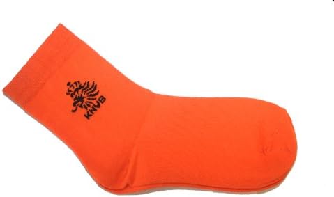 Netherlands Holland Orange Soccer World Cup KNVB Black Logo Flag Dress Socks Size 9-11.. New