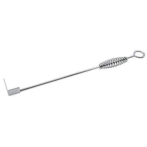 Outspark BBQ Ash Tool Rake For Big Green Egg Charcoal Kamado Grill Joe and Other Wood Burning Stove, Stainless Steel