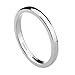 TIGRADE 2mm 4mm 6mm 8mm 10mm Titanium Ring Plain Dome High Polished Wedding Band Comfort Fit Size 3-15,2mm,Size 7