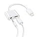Lightning to Charging + 3.5mm Audio Adapter for iPhone 7 Plus, TITACUTE 2 in 1 Lightning USB Cable Charger 3.5mm Earphone Jack Portable 0.4 FT Mini Cable for iOS 10.3 iPhone 7 / 7 Plus
