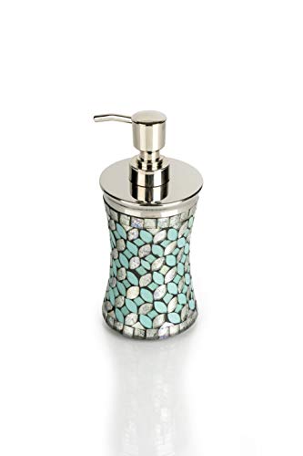 nu steel Sea Foam Collection Bathroom Accessories, 4 Bath Set Including Soap Dish, Lotion Dispenser, Tumbler Mug…