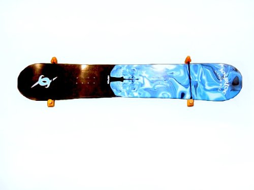 Oak Horizontal Snowboard Wall Mount, Walnut Stain (Made in the USA)