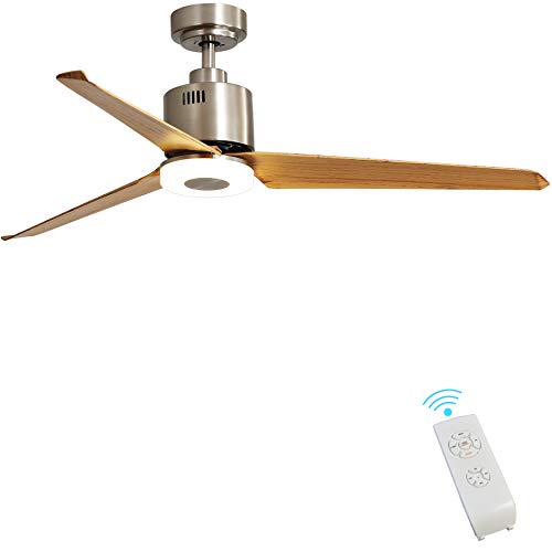 FINXIN Indoor Ceiling Fan Light Fixtures Black Remote LED 54 Ceiling