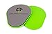 Gradient Fitness Core Sliders, 1 Pair of Ergonomic Pear-Shaped Gliding Discs, Dual Sided Sliding Plate for Carpets or Hardwoods, Includes Free Storage Bag and Exercise Program (Green)