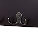 VASAGLE Entryway Hanging Coat Rack, with 3 Double Hooks, Wall Floating Shelf, Espresso