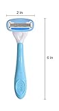 Amazon Brand – Solimo 5-Blade Razor Refills for Women, 6 Refills (Fits Solimo Razor Handles only)