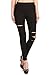Jvini Women's Pull-On Ripped Distressed Stretch Legging Pants Denim Jean (Medium,Black)