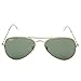 Ray-Ban Men's Aviator 3025 Sunglasses Gold Frame/Green G-15xlt Lens- 55mm