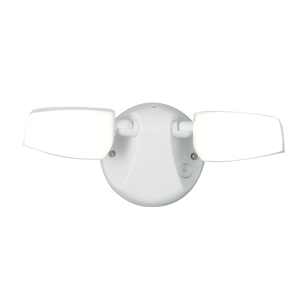 Photo 1 of HALO White Outdoor Integrated LED Dusk to Dawn Flood Light with Selectable Color Temperature and Integral Photocell Sensor