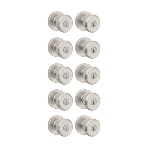 Kwikset Maven Entry Door Knob with Lock and Key, Secure Keyed Handle Exterior,…