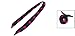 Fuchsia Dots Printed Bendable Hair Scarf Wire Headband Black for Women