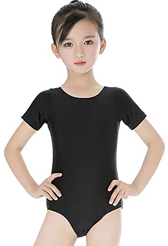 Speerise Girls Short Sleeve Dancewear Leotard Gymnastic Tops for Kids