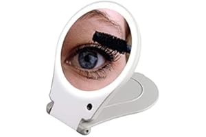 Floxite Circle Lighted and folding Vanity & Travel 5x Mirror