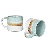 Bosmarlin Large Ceramic Coffee Mug Set of 2, 15
