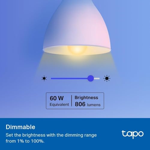 Tapo L530B (2-Pack) Smart Bulb, B22 Colour Changing Light Bulb, Alexa Light Bulbs, LED Light Bulb,8.7W (60W), Dimmable, Schedule & Timer, Energy Saving, App Remote Control, Google Voice Control