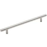 Cosmas 305-224SN Satin Nickel Cabinet Hardware Euro Style Bar Handle Pull - 8-7/8