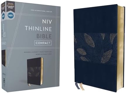 NIV, Reference Bible, Compact, Leathersoft, Blue, Red Letter