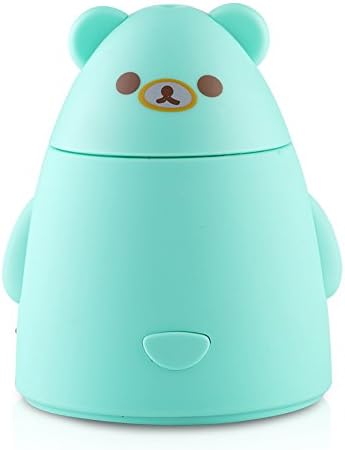 shakeball Portable Mini Ultrasonic Humidifier Aromatherapy Essential Aroma Oil Diffuser Cute Panda Shape Mist Humidifier (Cyan)