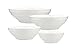 Mikasa Swirl Bone China Service Bowls, White (Set of 4)