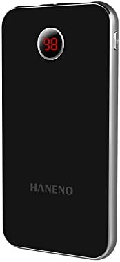 HANENO Polymer 10000 Portable Charger - Compact Polymer 10000mAh 2-Port Ultra Portable Phone Charger Power Bank with HANPower for iPhone, iPad, Samsung Galaxy (Black)