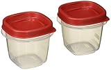 Rubbermaid Easy Find Lids Square 1/2-cup Food Storage Container (Pack of 8 Cups)