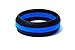 Fit Ring Thin Line Women's Silicone Wedding Ring Powered by Arthletic (Red Line / Blue Line) (Blue Line, 05)