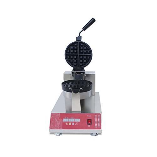 Click Here to See More Images SAVEMORE4U18 Commercial Dual LED Electric 180 Degree Rotated Waffle Furnace Iron Machine 110V 1500W
