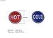NanTun ABS Self Stick Cold Water Label Hot Water Label 1 Pair