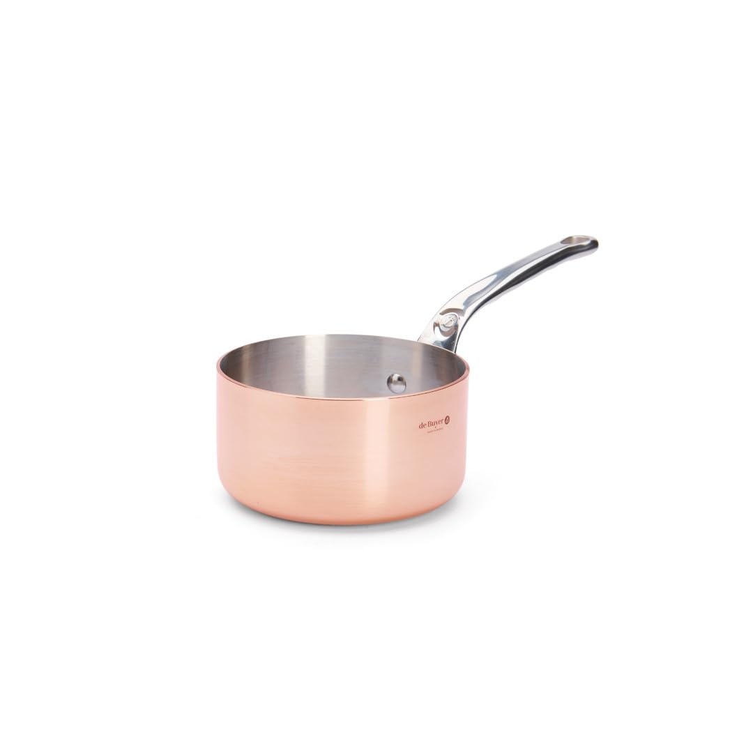 De Buyer 6206.14 Prima Matera Saucepan with Magnetic Bottom, 14 cm Diameter