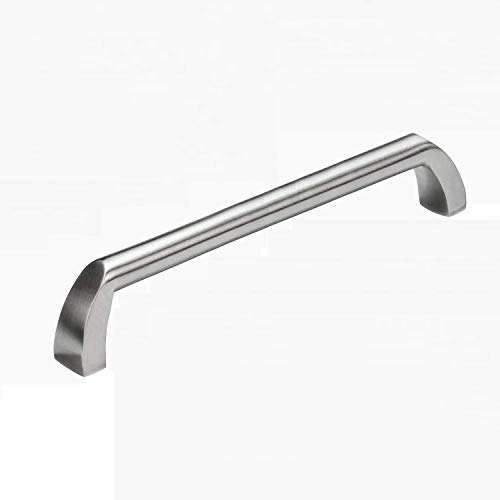 VIBORG (4 Pieces Solid SUS304 Stainless Steel Casting Modern Kitchen Cabinet Cupboard Door Handles Pull Wardrobe Dresser Drawer Handle Pulls Nickel Brushed SV204 (Hole-to-Hole: 160±1mm)