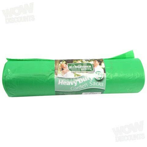 Kingfisher BBGS1 75 Litre Heavy Duty Garden Sacks - Green (Pack of 25)